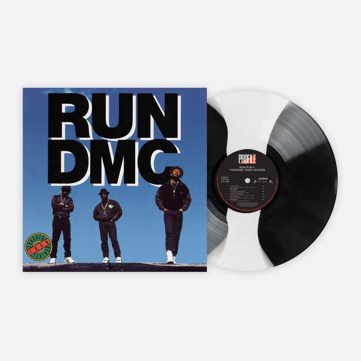 RUN-DMC - Tougher Than Leather (Limited Edition, Black & White Stripe Colored Vinyl) Vinyl Record