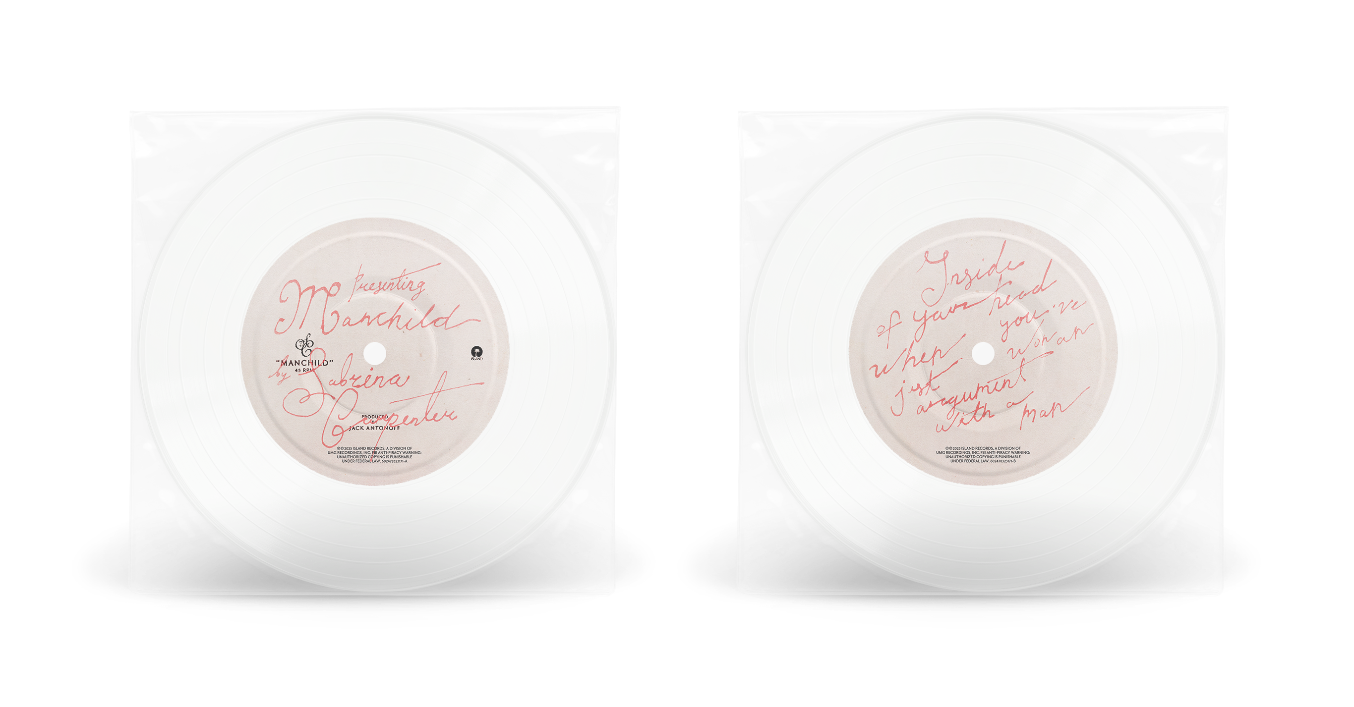 Manchild [Clear 7" Single] Vinyl Record