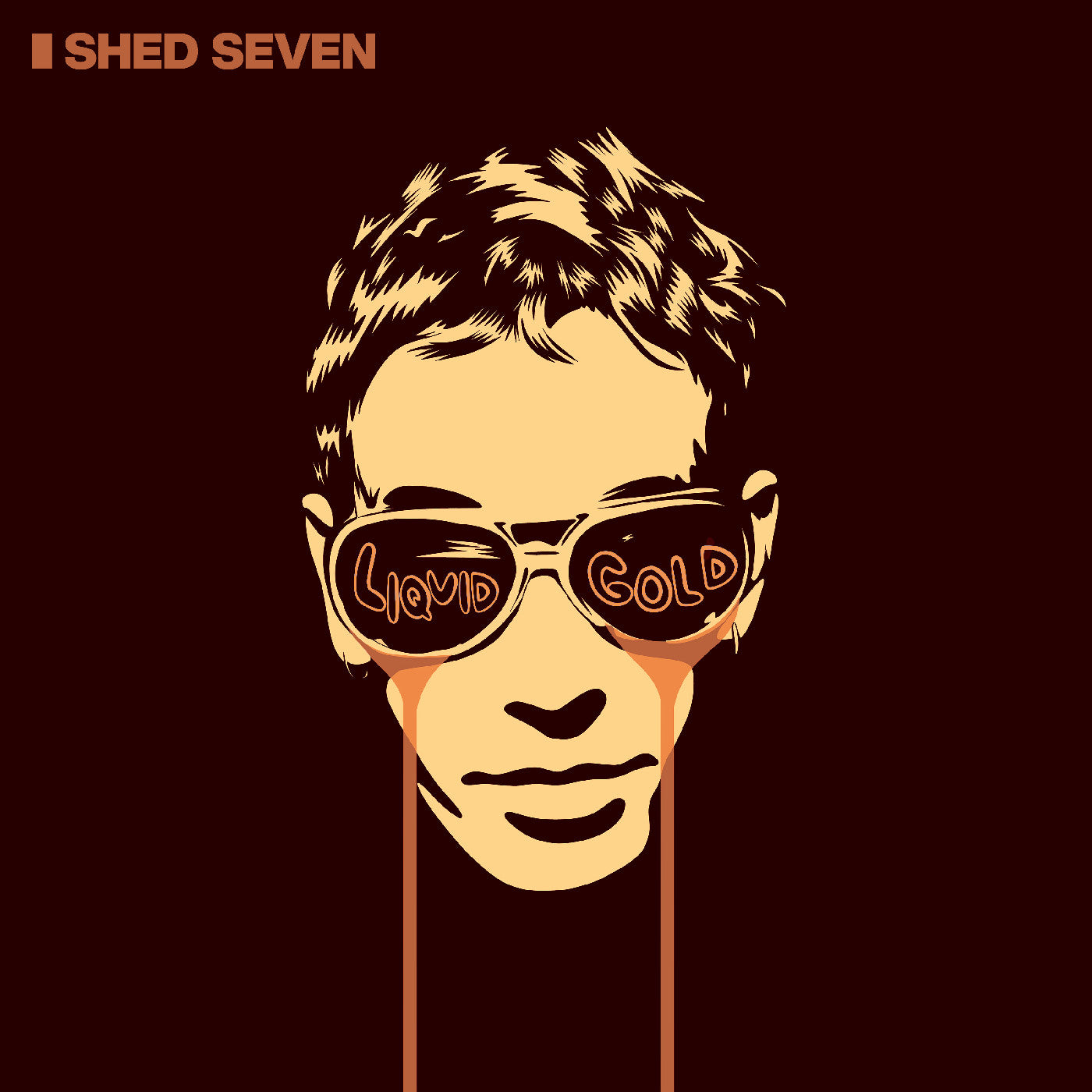 PRE-ORDER Shed Seven - Liquid Gold [Red/Black Marble Vinyl] Vinyl Record