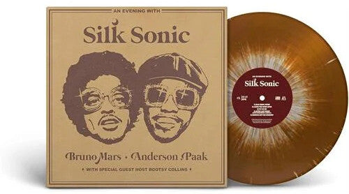 Silk Sonic (Bruno Mars + Anderson .Paak) - Evening With Silk Sonic (Limited Edition, Brown & White Splatter Colored Vinyl) [Import] Vinyl Record