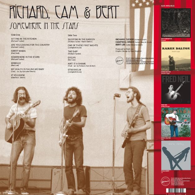 RICHARD, CAM & BERT Somewhere In The Stars (RSD 2024 World Exclusive) Vinyl Record