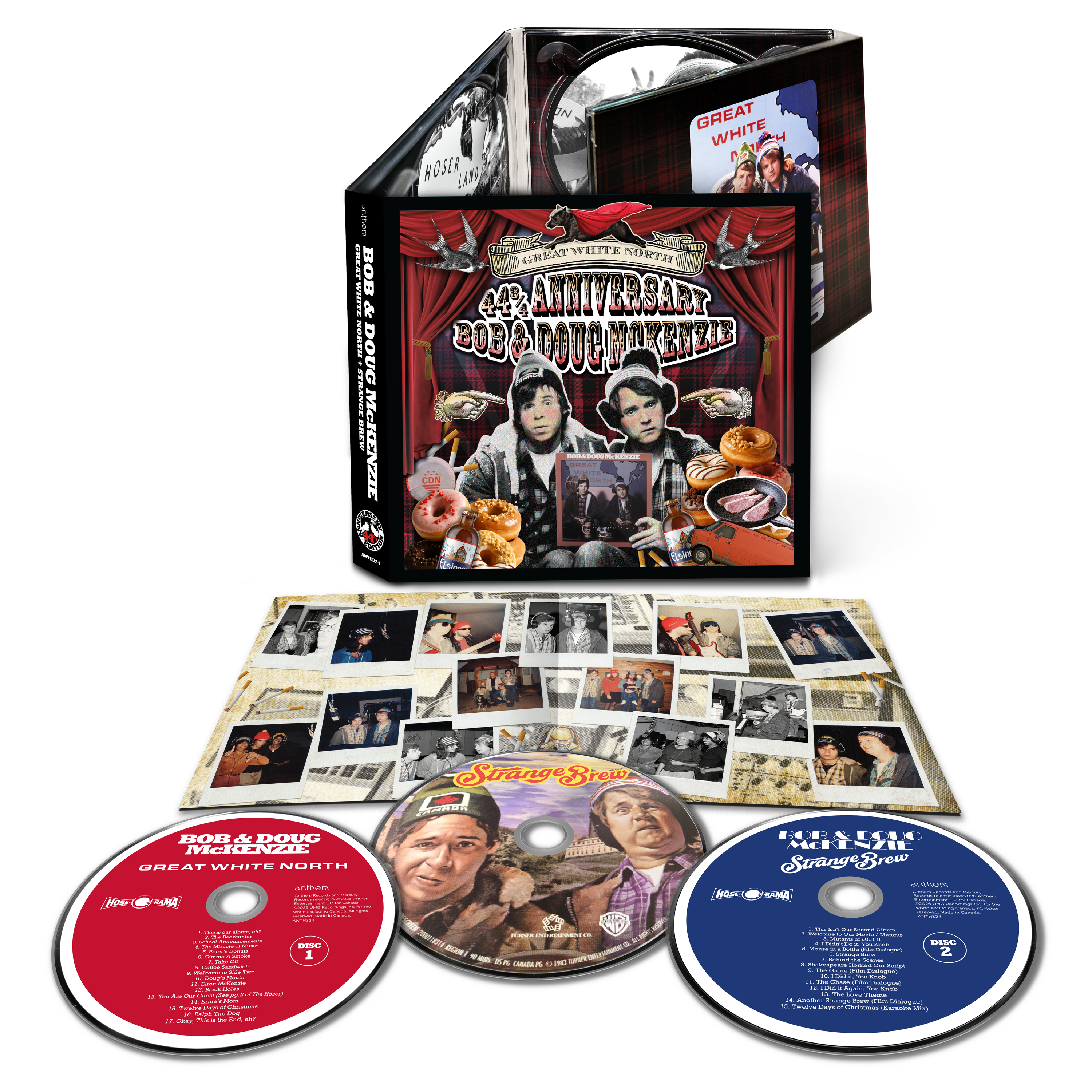 Bob & Doug McKenzie - Great White North & Strange Brew 44 3/4 Anniversary (2xCD, Blu-ray, 12 page booklet) |