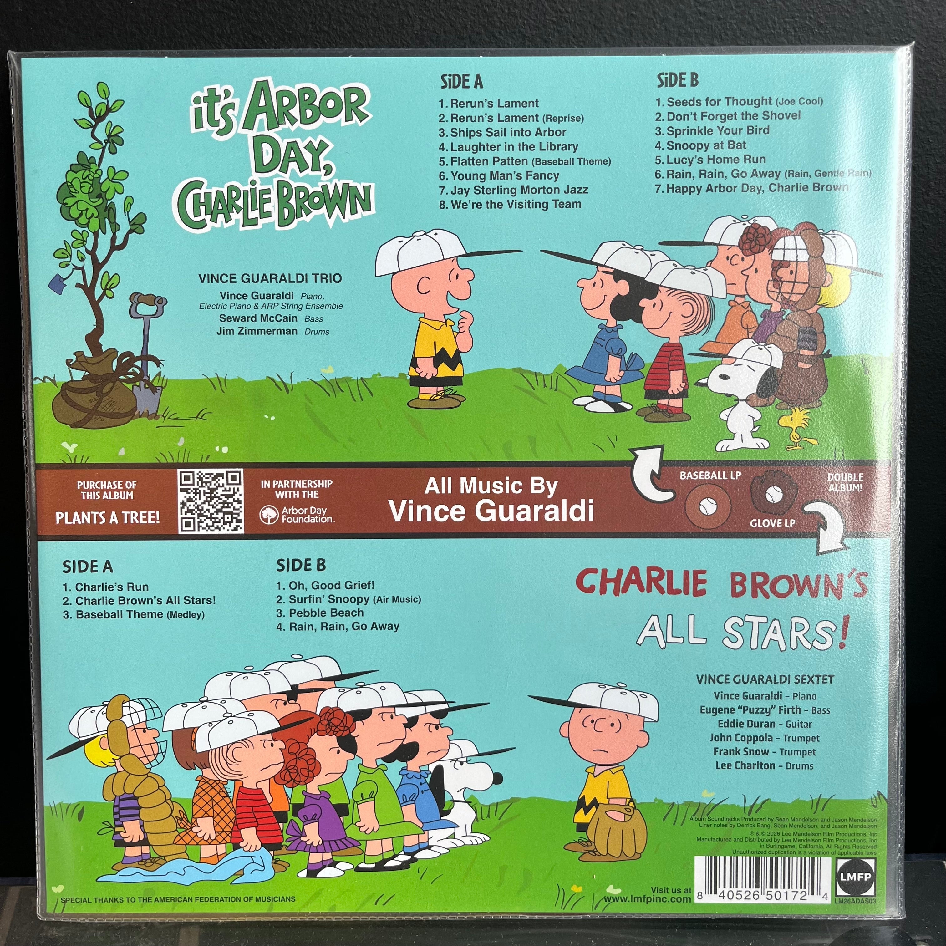 VINCE GUARALDI - IT'S ARBOR DAY, CHARLIE BROWN / CHARLIE BROWN'S (2026 RSD VINYL) | Mint (M) Mint (M)