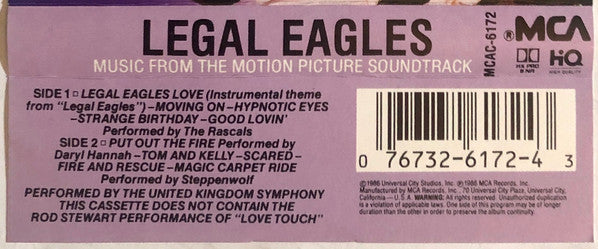 Legal Eagles (Music From The Motion Picture Soundtrack) (CASSETTE) | Mint (M) Mint (M)