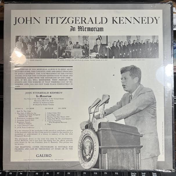 In Memoriam (The Voice Of The 35th President Of The United States) (VINYL) | Mint (M)