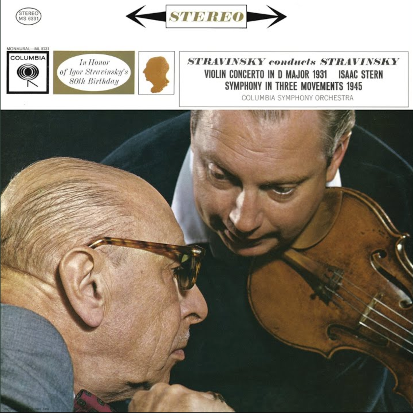 Stravinsky Conducts Stravinsky (Violin Concerto In D Major 1931 Symphony In Three Movements 1945) Vinyl Record