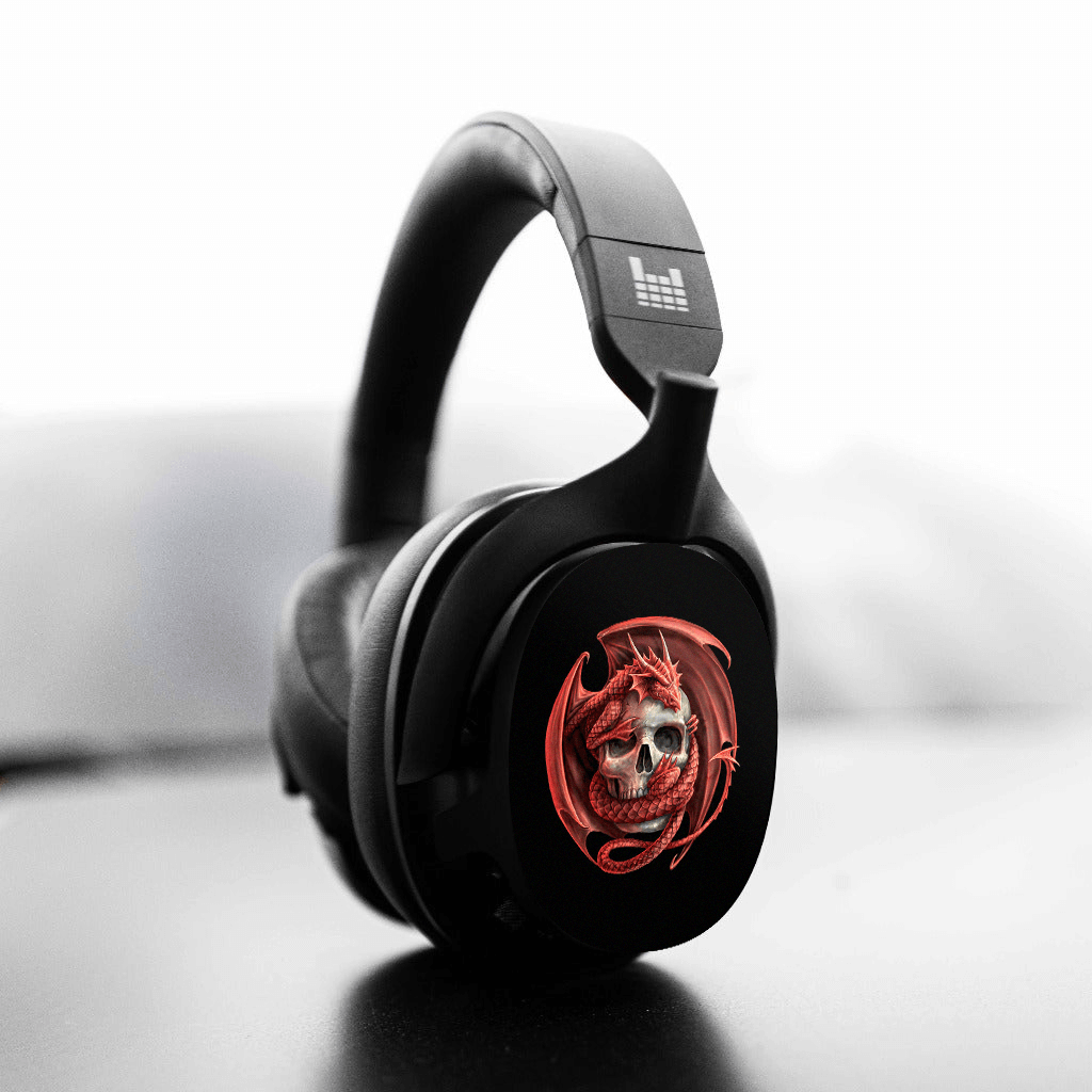 'Dragon Skull' by @AnneStokesArt Limited Edition Heavys Headphone Shells & Headphone Bundle