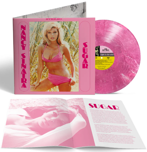Nancy Sinatra - Sugar ("Let's Fall In Love" Pink & White Swirl) Vinyl Record