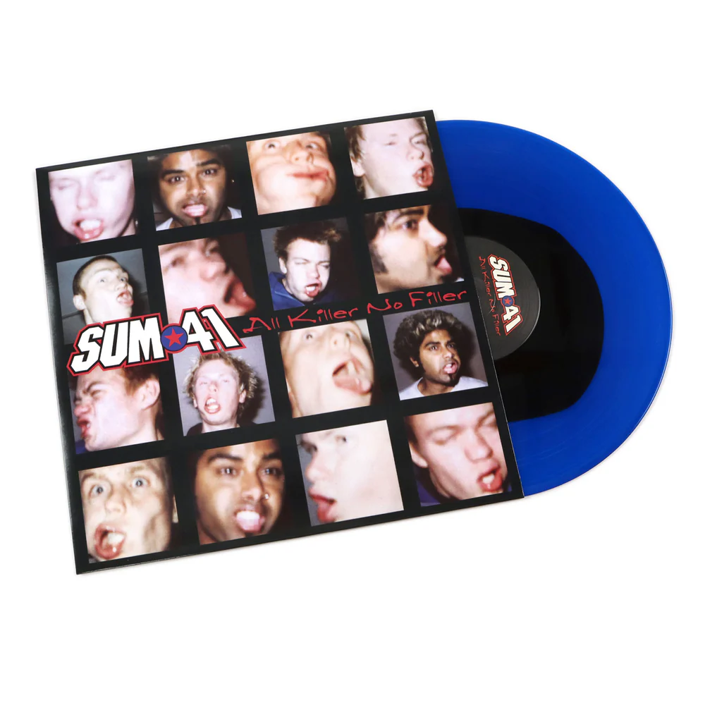 Sum 41 All Killer No Filler (Limited Edition, Blue & Black Colored Vinyl) Vinyl Record