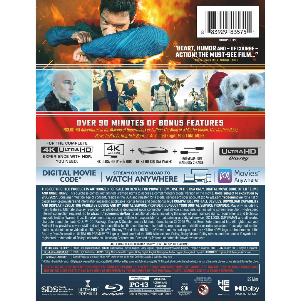 Superman (2025) - Limited Edition Steelbook (4K Ultra HD + Blu-ray + Digital)