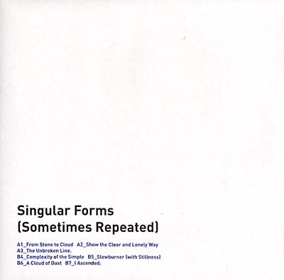 SYLVAIN CHAUVEAU - Singular Forms (Sometimes Repeated) [Vinyl]