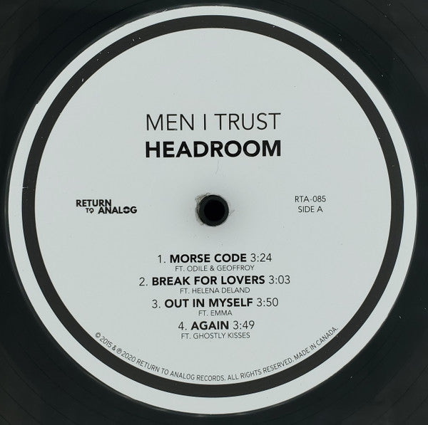 Men I Trust - Headroom (BLACK VINYL) | Mint (M) Mint (M)
