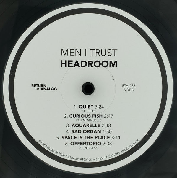 Men I Trust - Headroom (BLACK VINYL) | Mint (M) Mint (M)