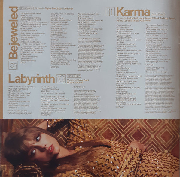Taylor Swift Midnights Republic Records LP, Album, S/Edition, Blo Mint (M) Mint (M)
