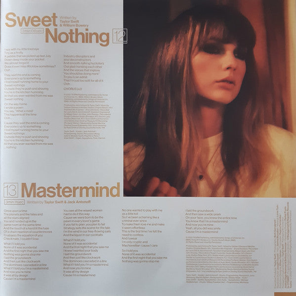 Taylor Swift Midnights Republic Records LP, Album, S/Edition, Blo Mint (M) Mint (M)