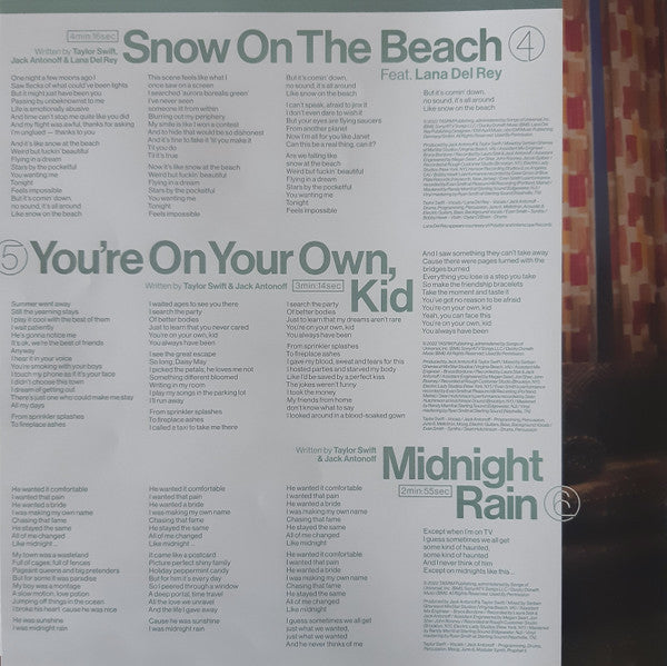 Taylor Swift Midnights Republic Records LP, Album, S/Edition, Blo Mint (M) Mint (M)