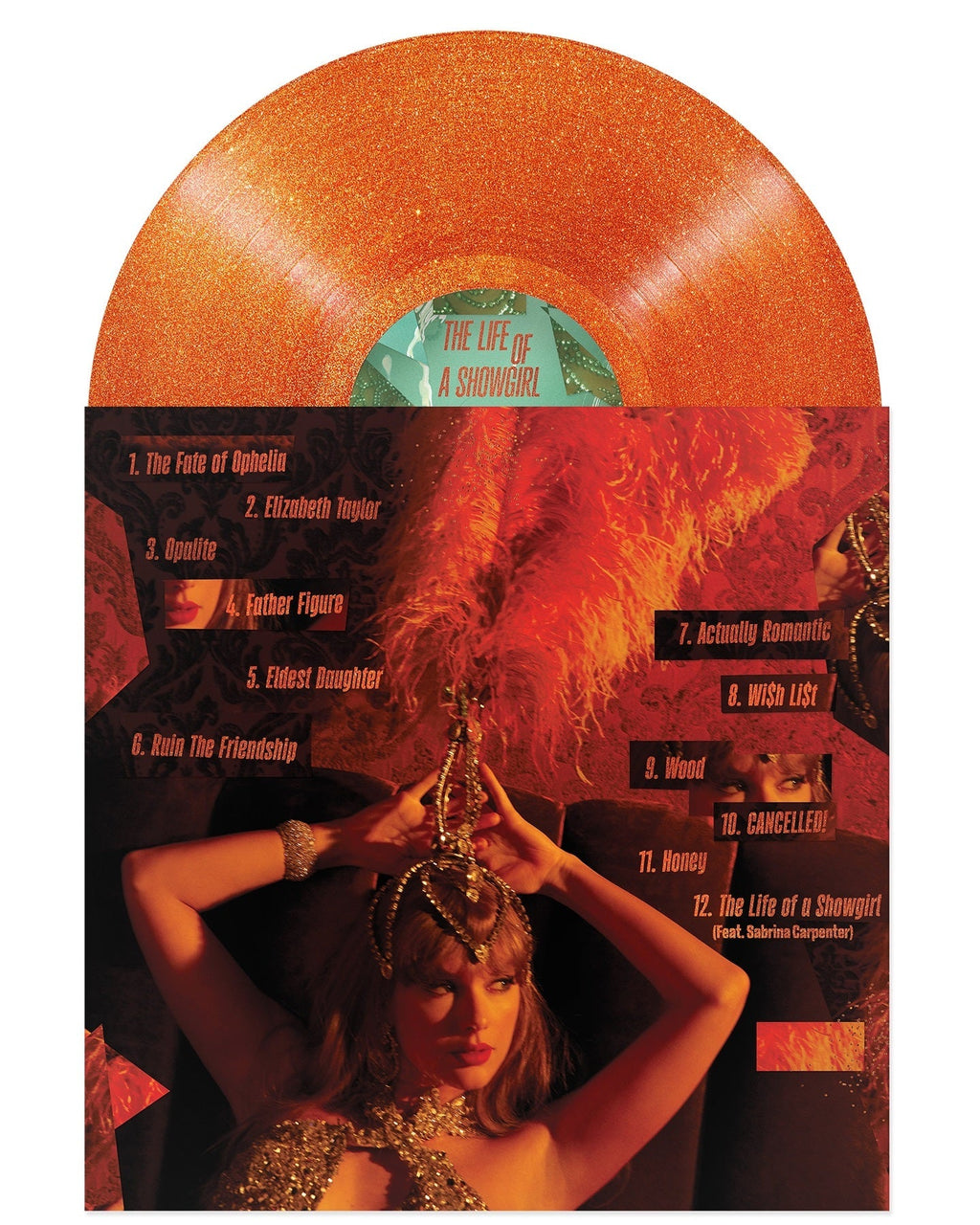 The Life Of A Showgirl [Sweat And Vanilla Perfume Portofino Orange Glitter Vinyl] Vinyl Record