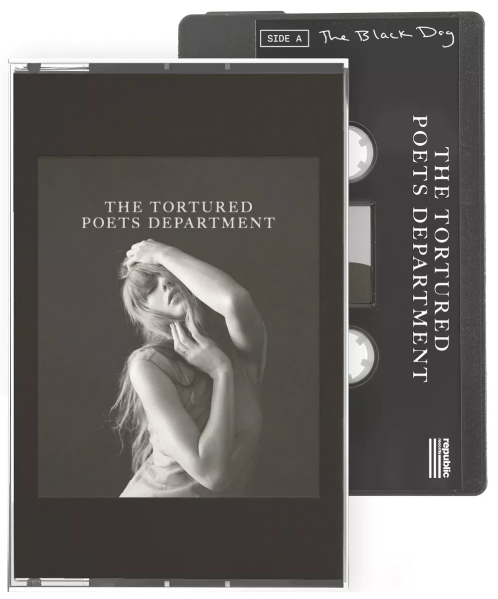 THE TORTURED POETS DEPARTMENT (THE BLACK DOG COVER) (BLACK JEWEL CASE)  Cassette Tape