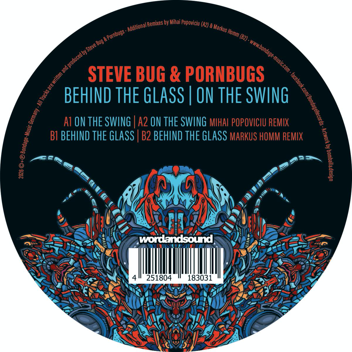 STEVE BUG & PORNBUGS - (PRESALE 6/19/26) ON THE SWING/BEHIND THE GLASS (VINYL) | Mint (M) Mint (M)