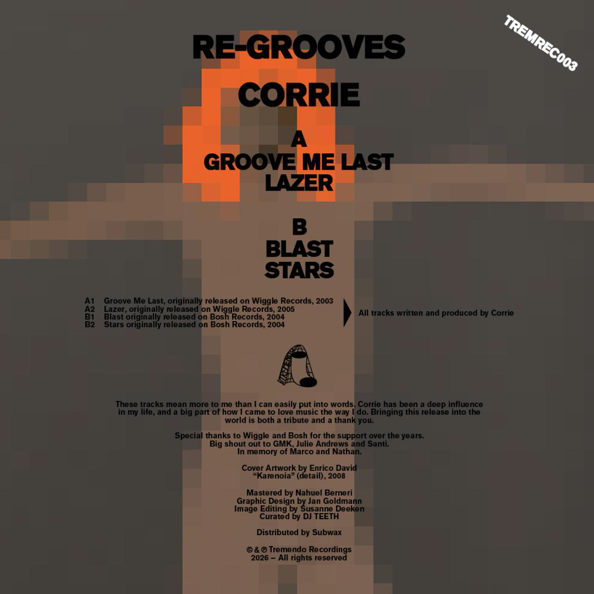 Corrie - (PRESALE TBD) Re-Grooves (VINYL) | Mint (M) Mint (M)