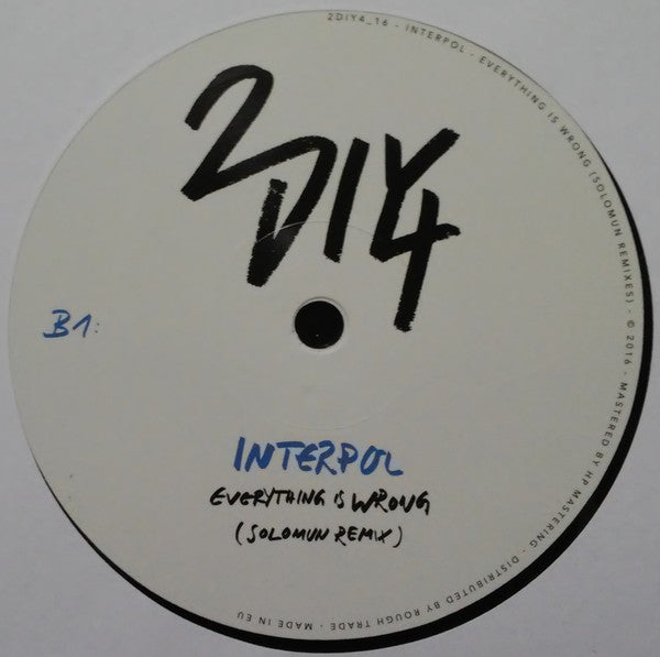 Interpol Everything Is Wrong (Solomun Remix) 12" Mint (M) Mint (M)