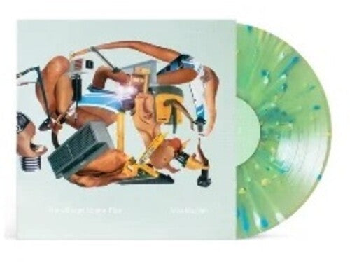 Miss Machine (Mint Green, White and Metallic Silver Tri Color Merge with Mustard, Cyan Blue and White Splatter) Vinyl Record