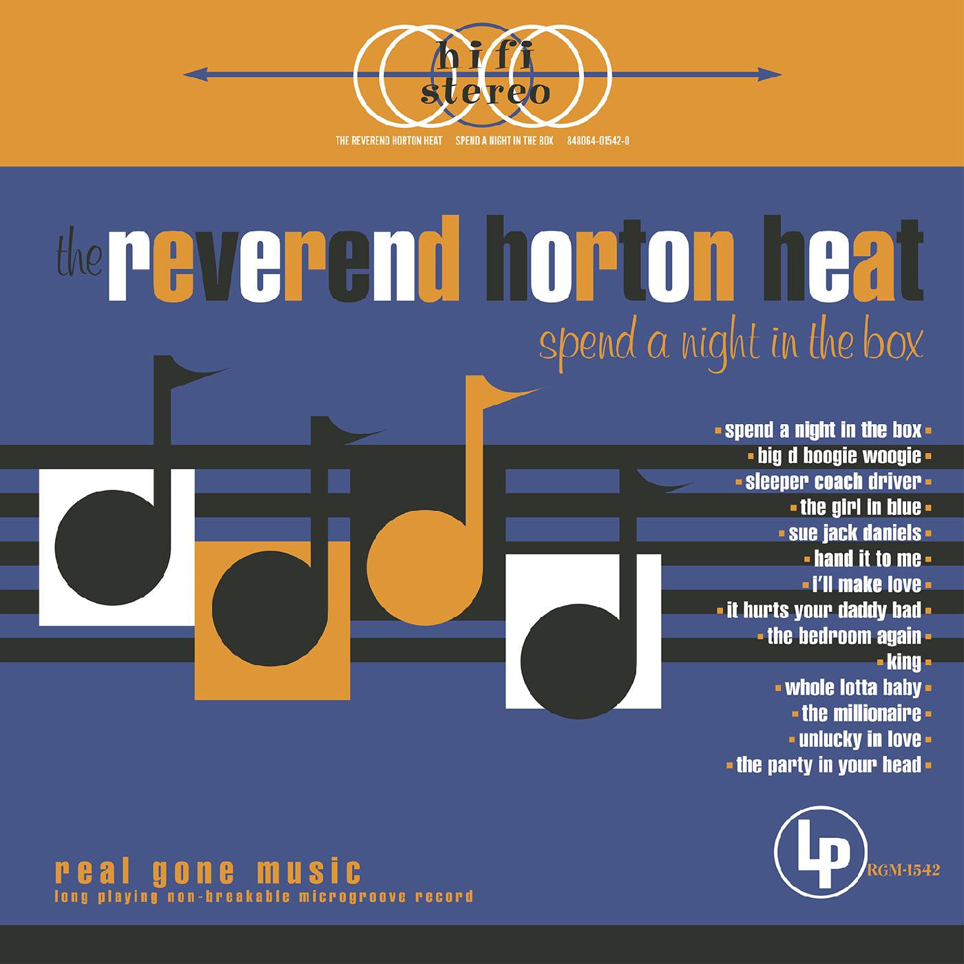 The Reverend Horton Heat Spend a Night in the Box (GOLD VINYL) Vinyl Record