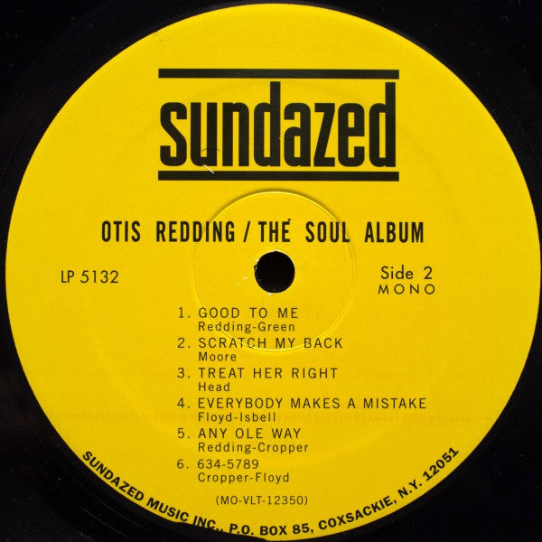 Otis Redding The Soul Album Vinyl Record