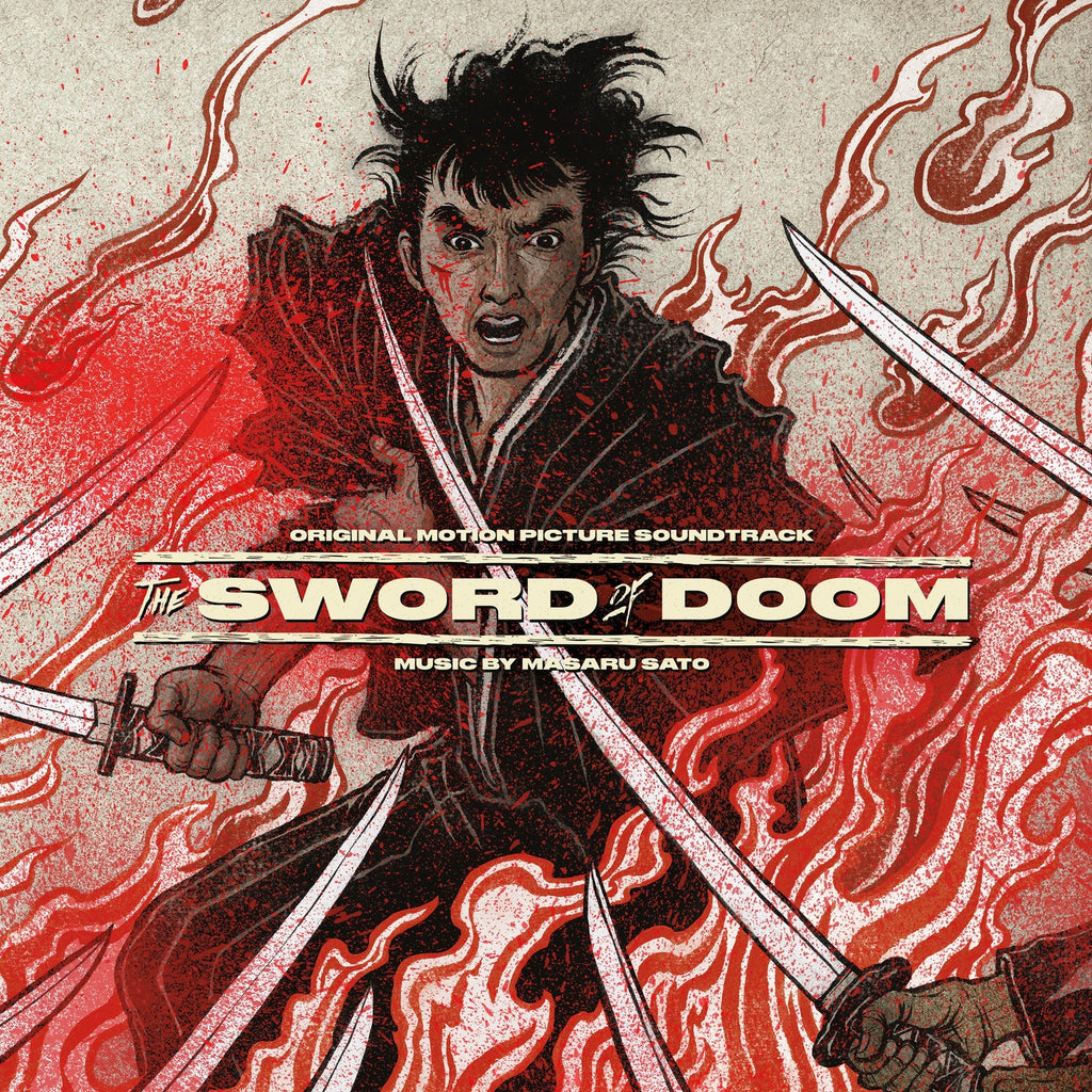 Masaru Sato The Sword of Doom OST (Black, Bone and Blood Swirl, Insert) Vinyl Record