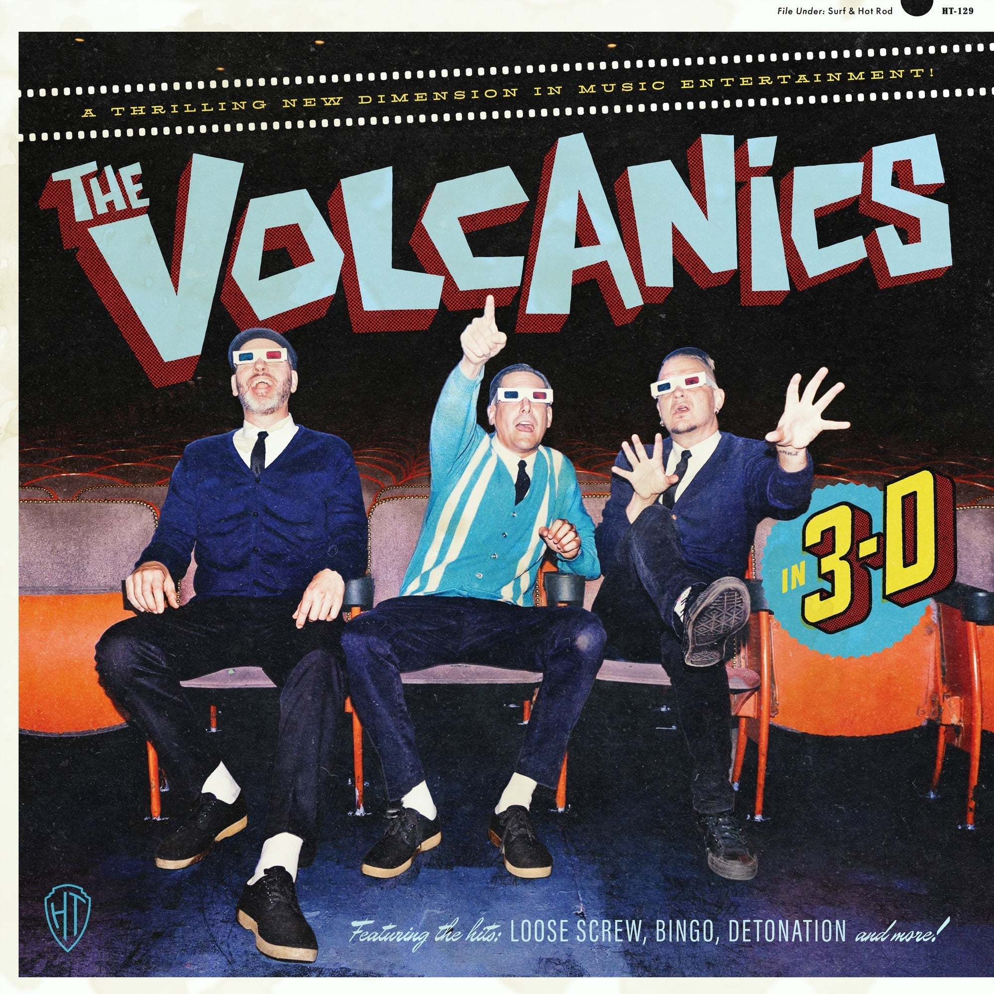 The Volcanics "In 3D" (Indie Exclusive) (Foil-Stamped Jacket) [Translucent Red/Cyan Vinyl] Vinyl Record