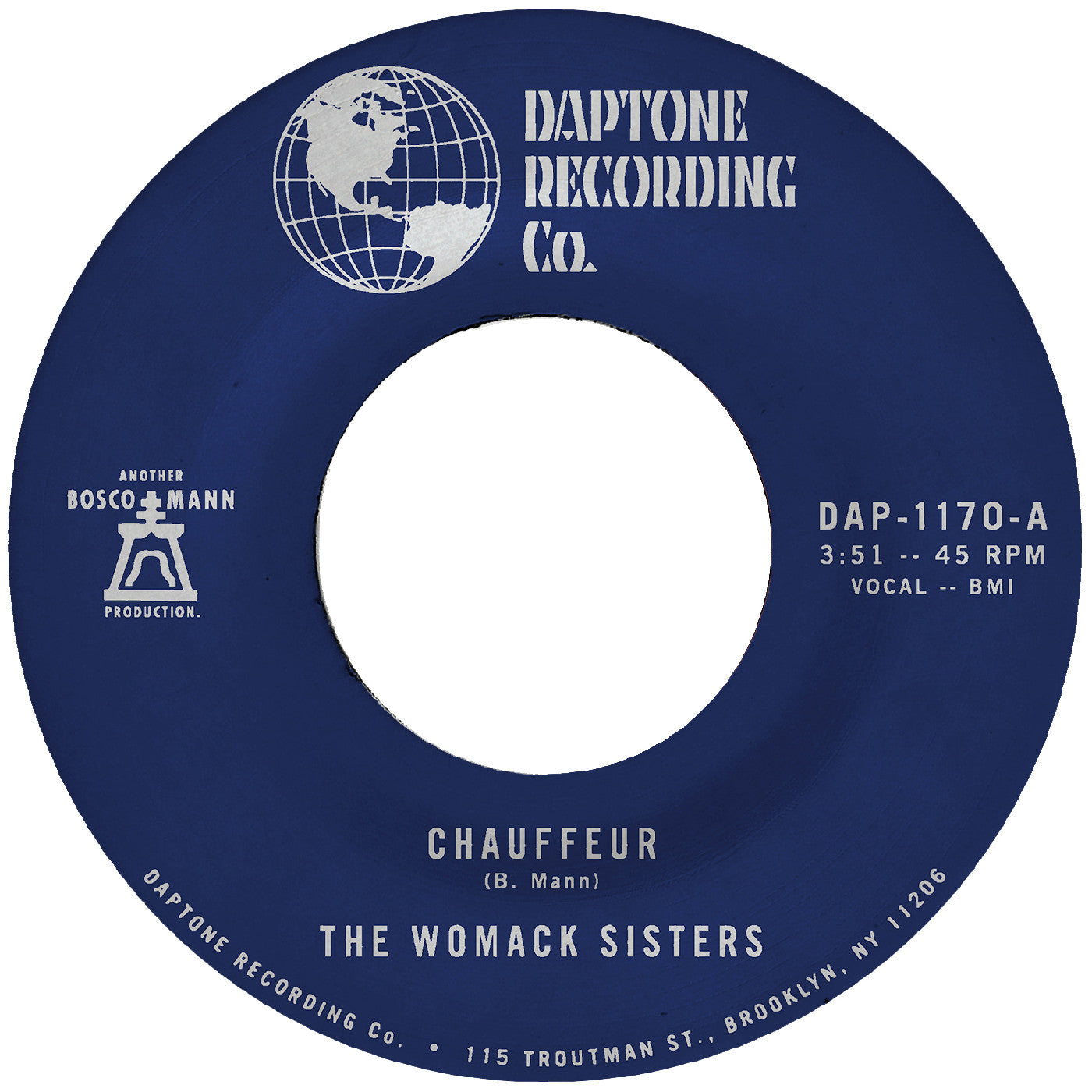 The Womack Sisters - Chauffeur B/W Instrumental [Vinyl] Vinyl Record