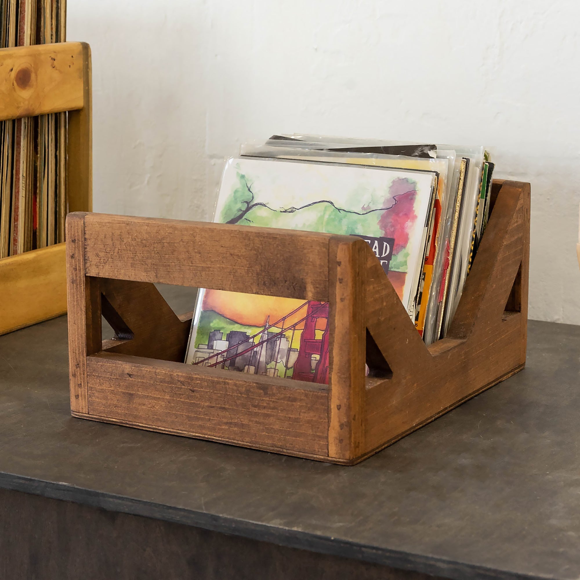 The 7 Inch Vinyl Record Wood Crate