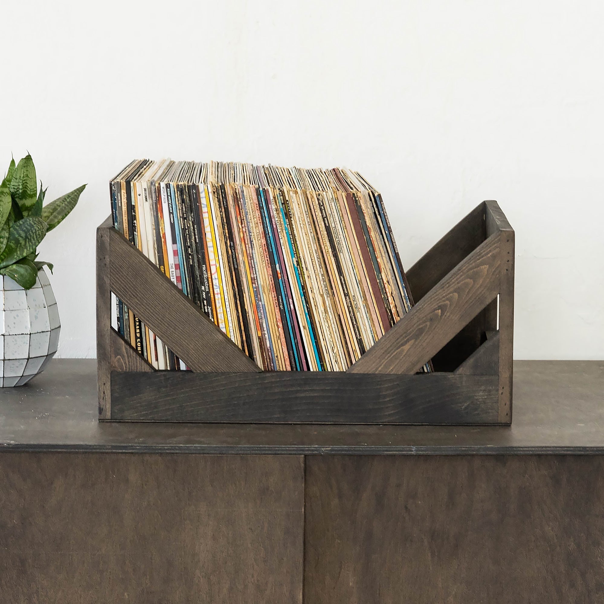 The Milk Crate Alternative: 12" Vinyl Record Wood Storage