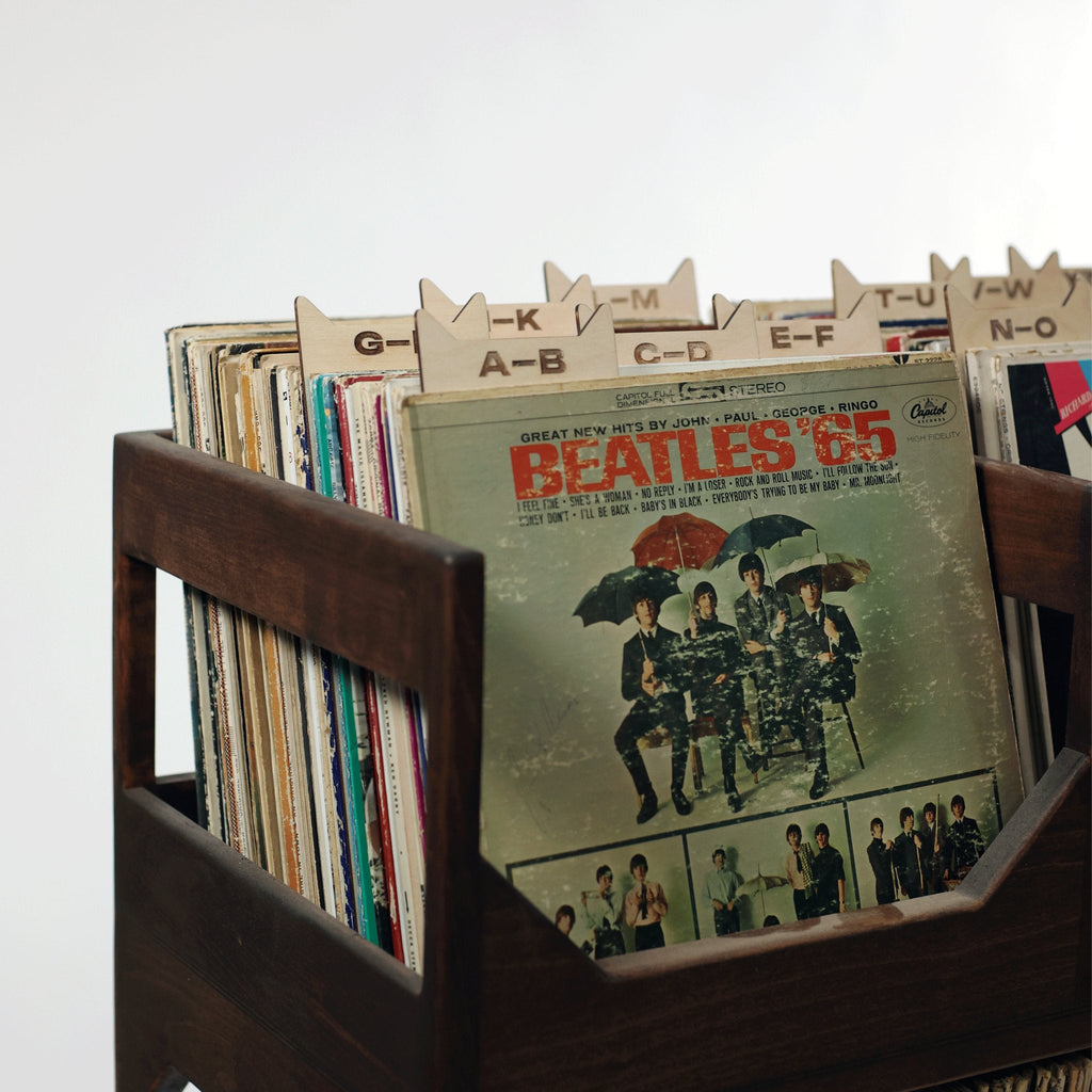 The Vinyl Record Dividers – Solid Wood Organizers - Vinyl Accessories