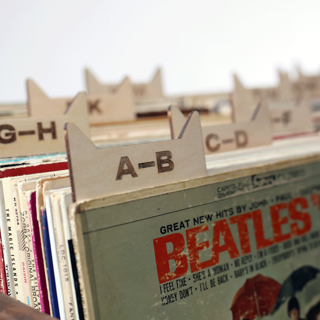 The Vinyl Record Dividers – Solid Wood Organizers - Vinyl Accessories