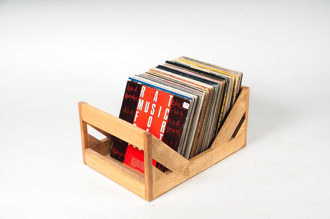 The Milk Crate Alternative: 12" Vinyl Record Wood Storage
