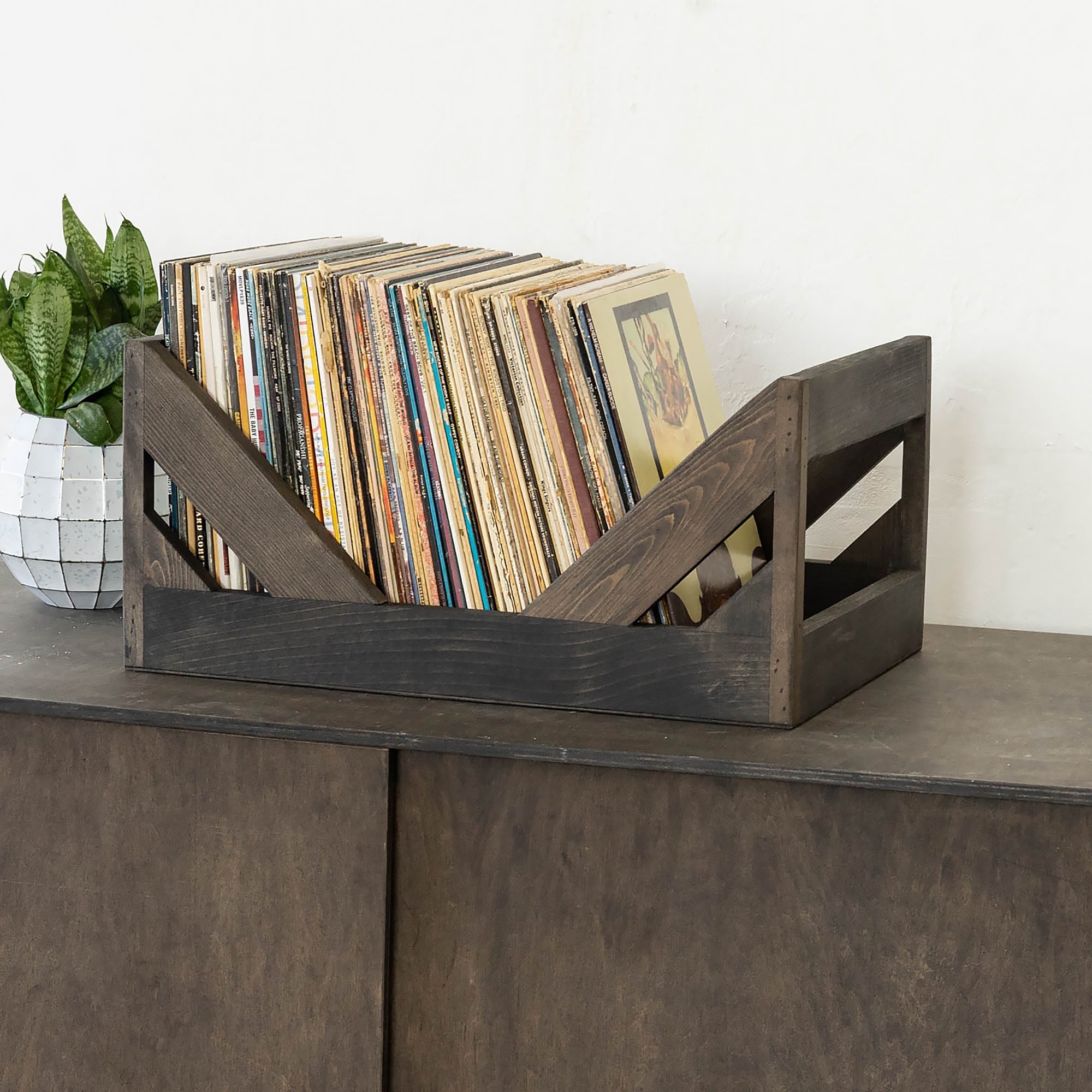The Milk Crate Alternative: 12" Vinyl Record Wood Storage