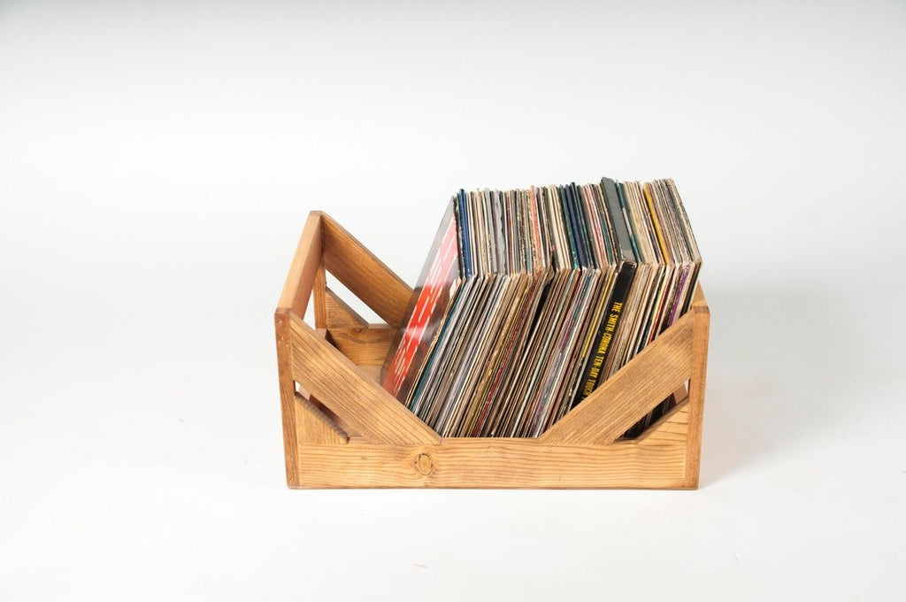 The Milk Crate Alternative: 12" Vinyl Record Wood Storage