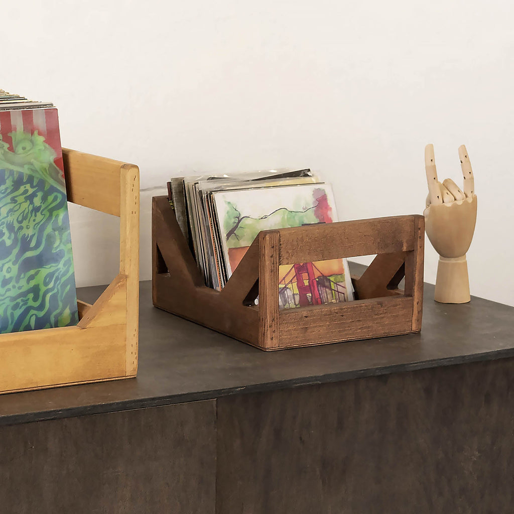 The 7 Inch Vinyl Record Wood Crate