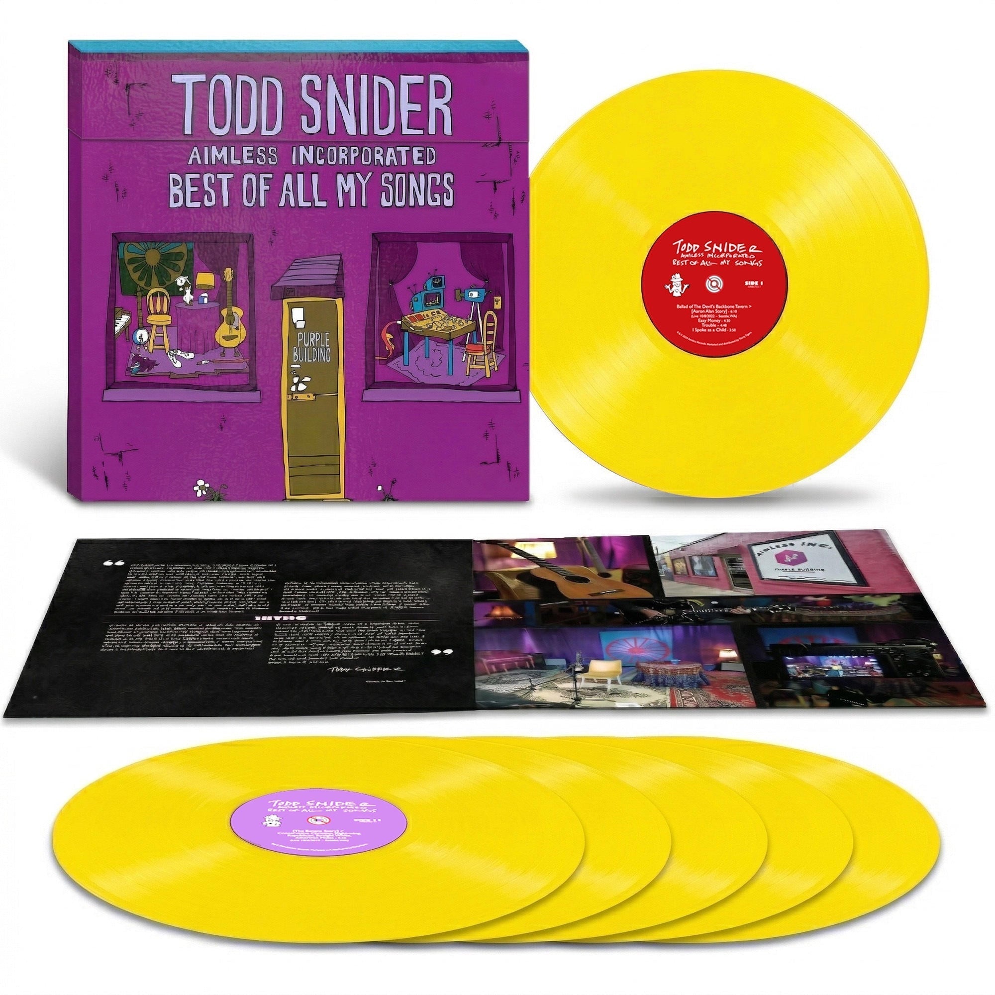 Todd Snider - Best Of All My Songs (Indie Exclusive Box Set) [Yellow Vinyl] [6LP] Vinyl Record