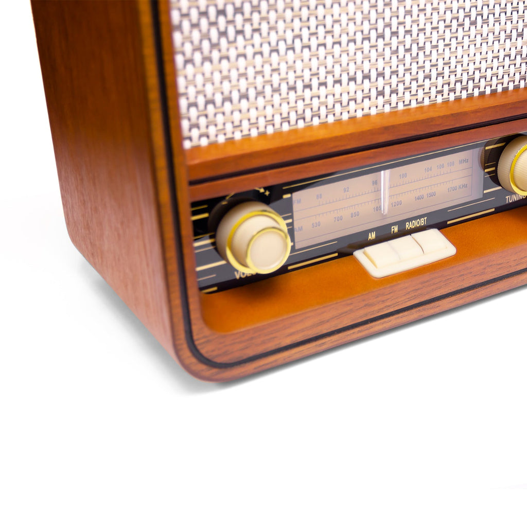 Fuse RAD Retro Vintage Real Ashtree Wood Veneer AM/FM Radio
