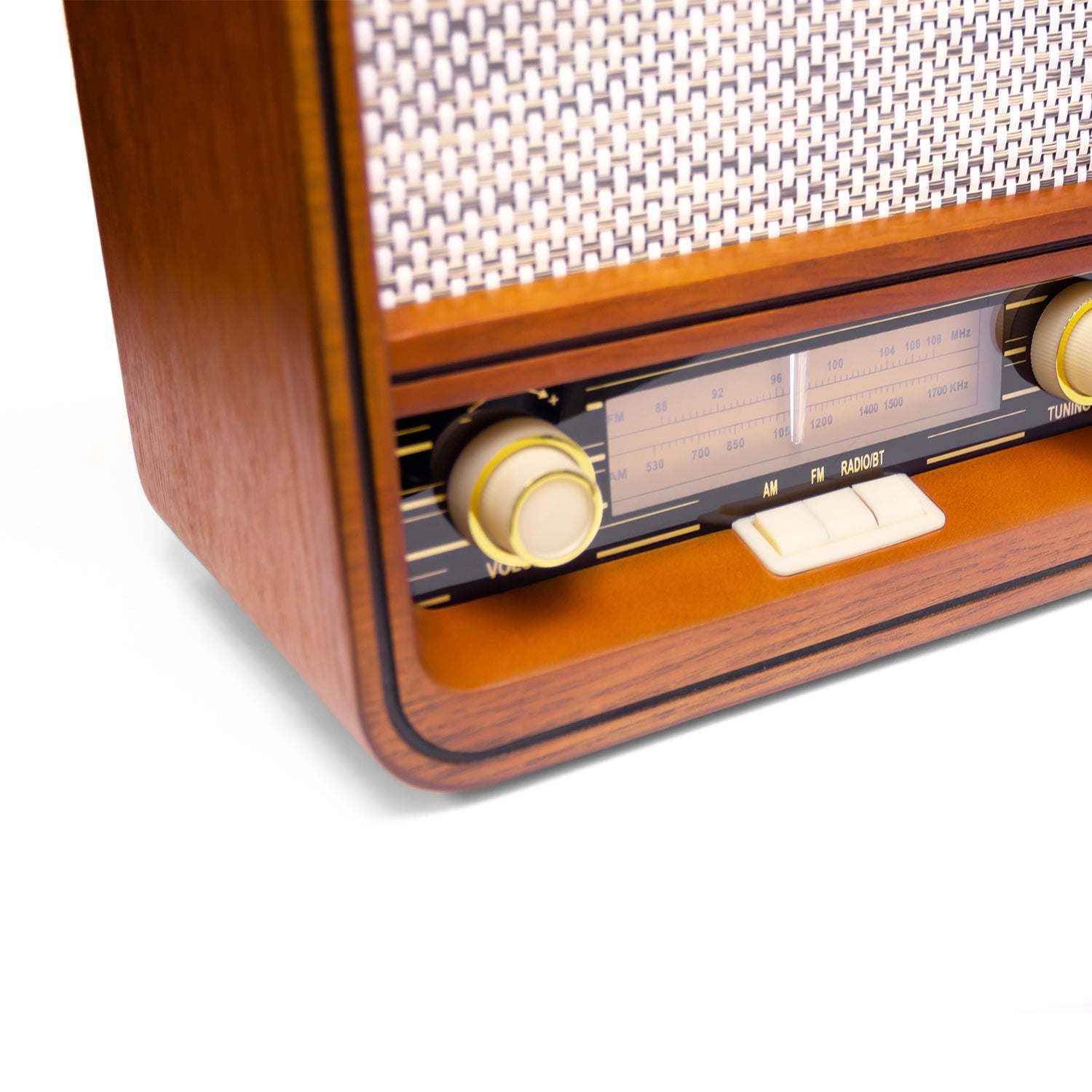 Fuse RAD Retro Vintage Real Ashtree Wood Veneer AM/FM Radio