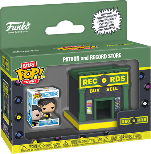 Funko - Funko Bitty POP! Towns: City Patron & Record Store (Vinyl Figure, Collectible) | Mint (M) Mint (M)