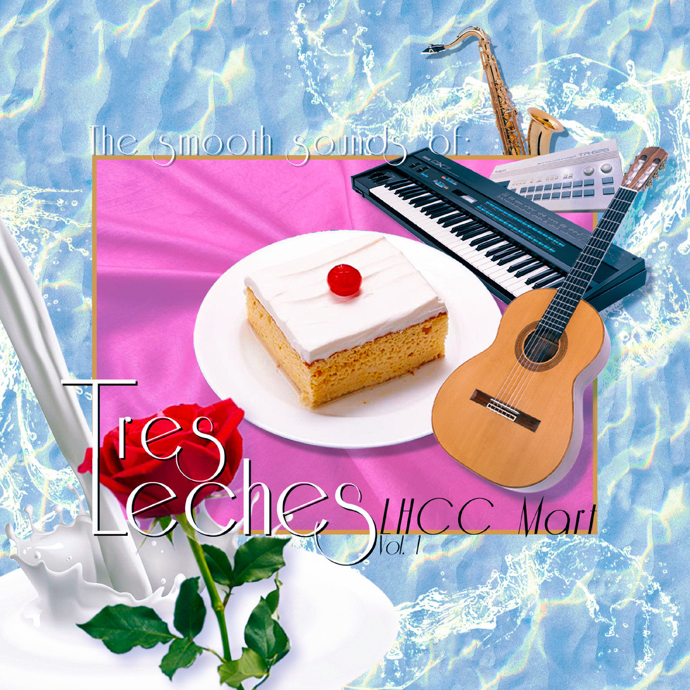 Lhcc Mart Vol. 1 ("Tres Leches Swirl" Cream / White Marble Vinyl) The Smooth Sounds Of Tres Leches Vinyl Record