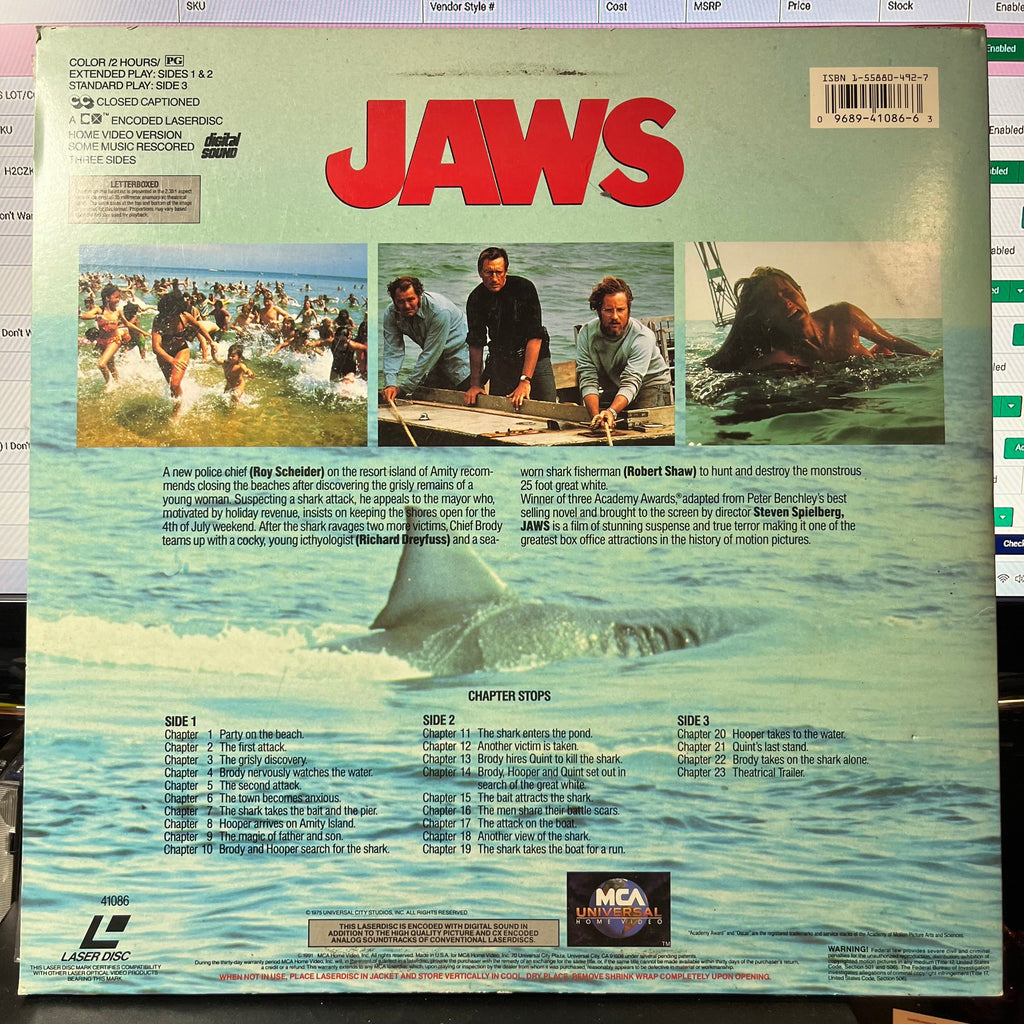 - JAWS (LASER DISC MOVIE) |