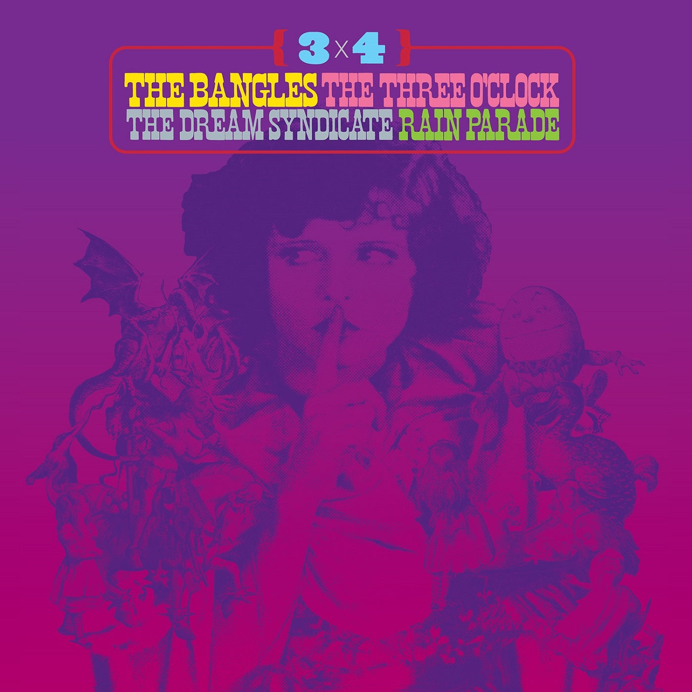 3 x 4: The Bangles, The Three O'Clock, The Dream Syndicate, Rain Parade Vinyl Record