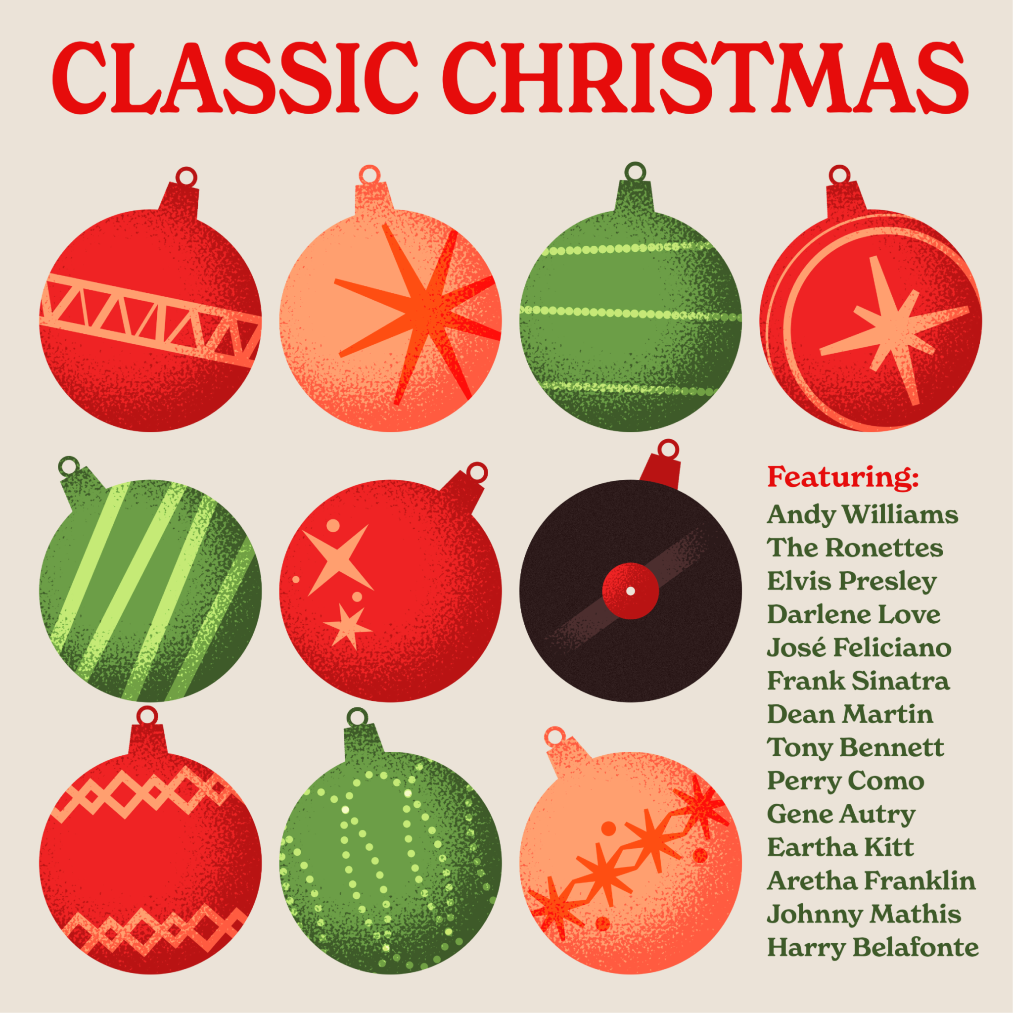 PRE-ORDER Various Artists - Classic Christmas [Vintage Ornament Red Vinyl] Vinyl Record