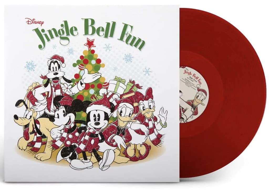 Various Artists Disney Jingle Bell Fun (Limited Edition, Translucent Red Colored Vinyl, Collectible Poster) Vinyl Record