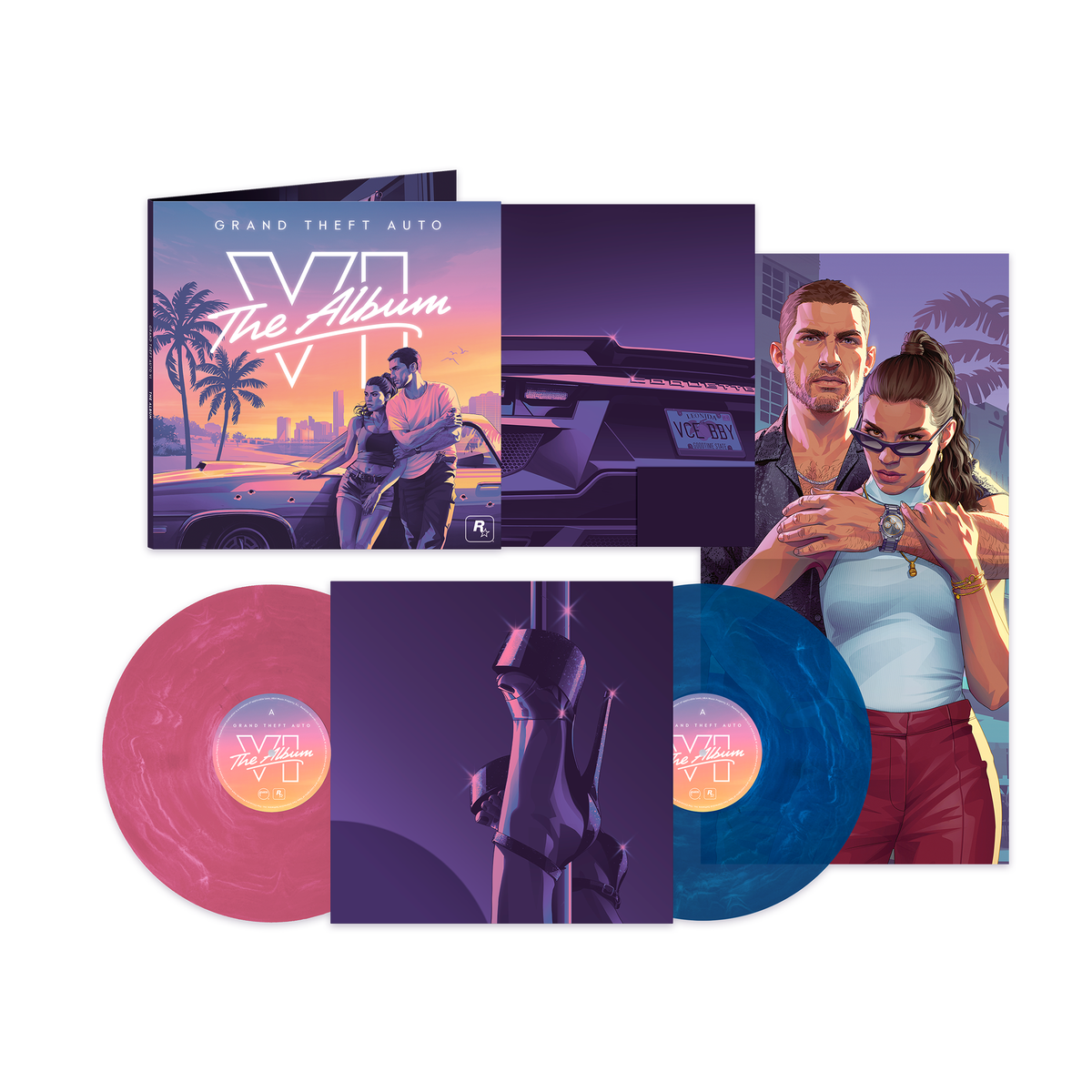 PRE-ORDER: Various Artists - Grand Theft Auto Vi: The Album (Original Soundtrack) (Indie Exclusive) [Pink, Blue Marble] Vinyl Record