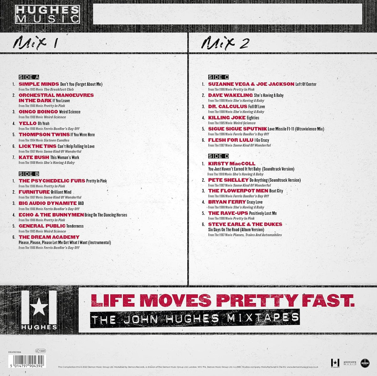 Life Moves Pretty Fast: The John Hughes Mixtapes (140 Gram Black Vinyl) [Import] (2 Lp's) Vinyl Record